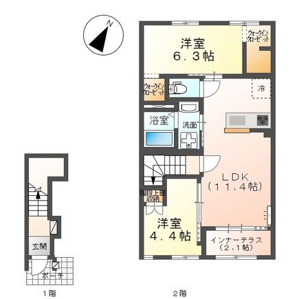 ヴルツェル成東IIの間取り