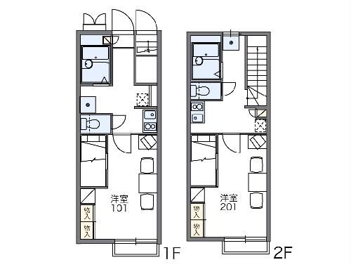 レオパレスピアチェーレ－３の間取り