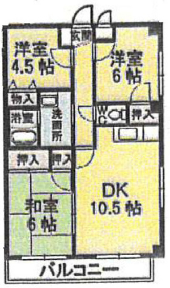 広島市東区尾長東のマンションの間取り