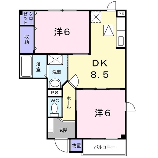 上田市住吉のアパートの間取り