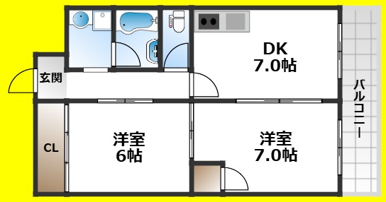 ハイツヤノウの間取り