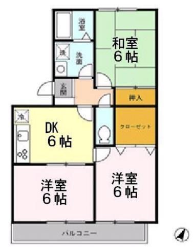 エコーハイツマルオカの間取り