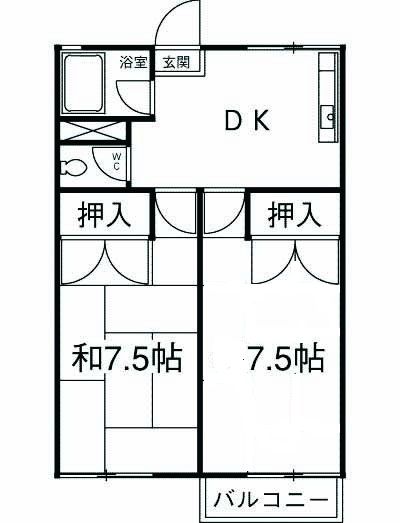 学園ハイムIの間取り