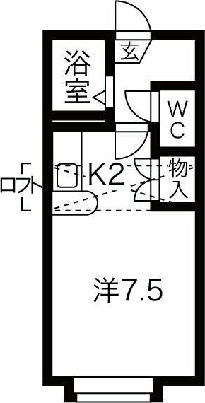 【札幌市白石区栄通のアパートの間取り】