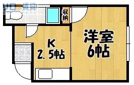 大阪市東淀川区豊新のマンションの間取り