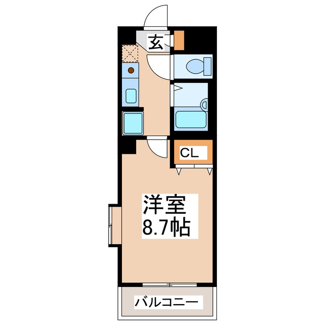 熊本市中央区上水前寺のマンションの間取り