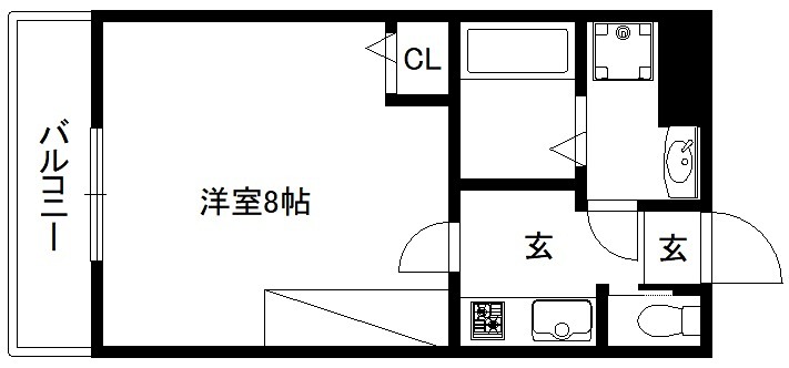 フラッティ金閣寺南の間取り