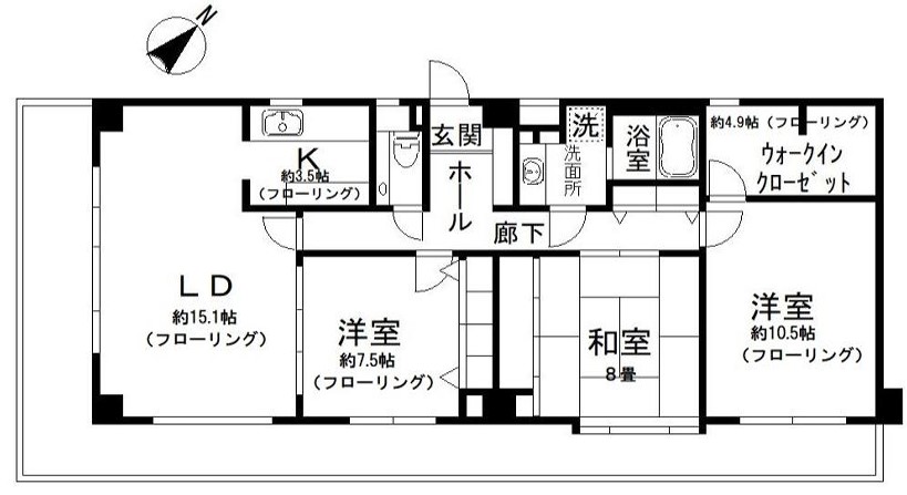 エヌフラッツ横浜大岡の間取り