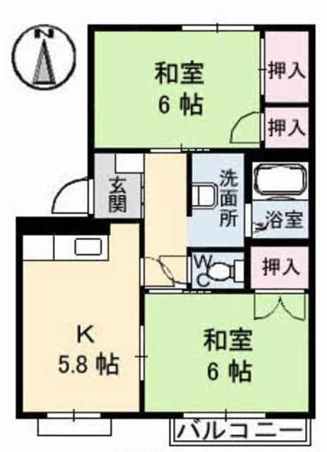 メゾン海老園　Ａ棟の間取り