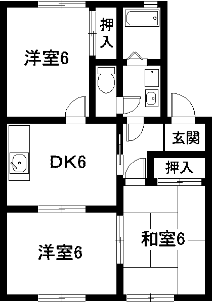 大府市江端町のアパートの間取り