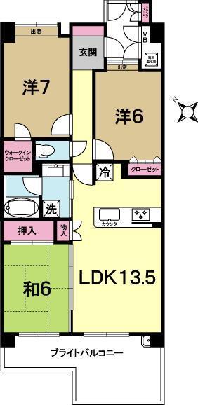 シーズガーデン水戸パークフロントの間取り