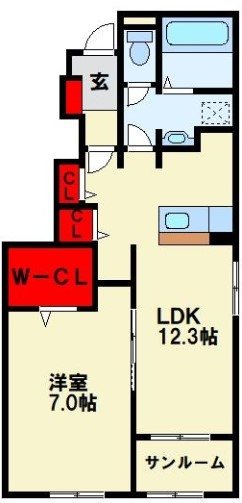 遠賀郡水巻町猪熊のアパートの間取り