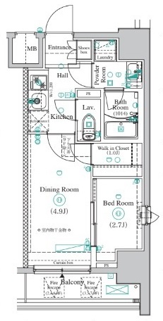 アンベリール川崎大師の間取り