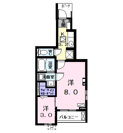 あま市坂牧のアパートの間取り