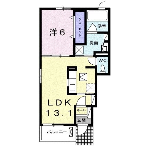 【鈴鹿市南玉垣町のアパートの間取り】