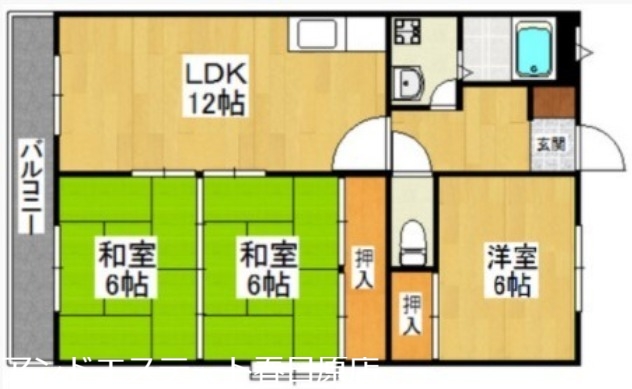 那珂川市中原のマンションの間取り