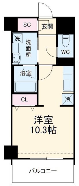 【那覇市上之屋のマンションの間取り】