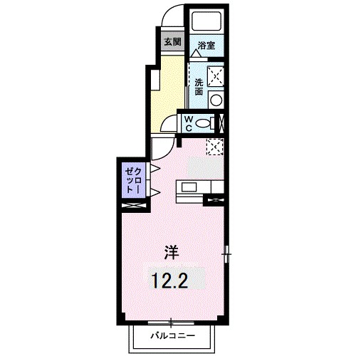 鹿児島市吉野町のアパートの間取り