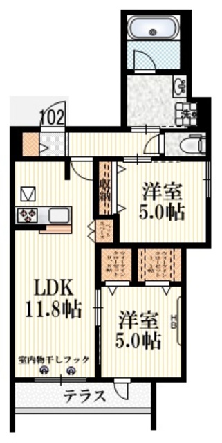 三鷹市井の頭のマンションの間取り