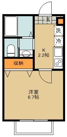 川越市大字砂新田のアパートの間取り