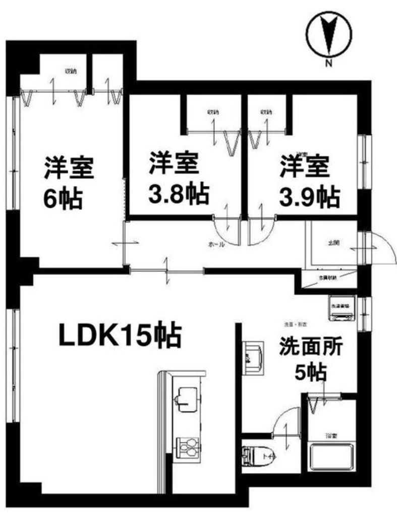 大田区東馬込のマンションの間取り