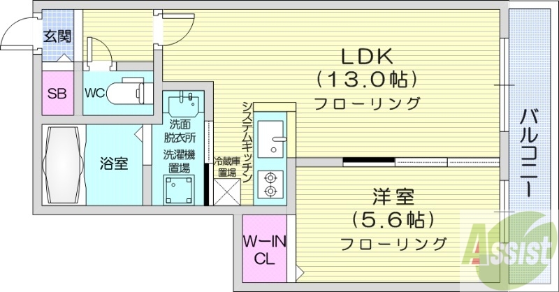 ピオネロ琴似の間取り