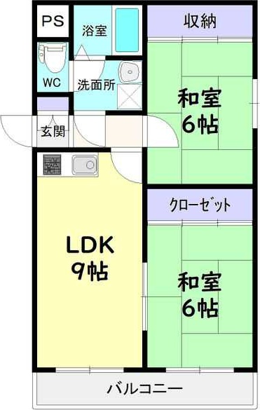 アドラーブル鳥羽見の間取り