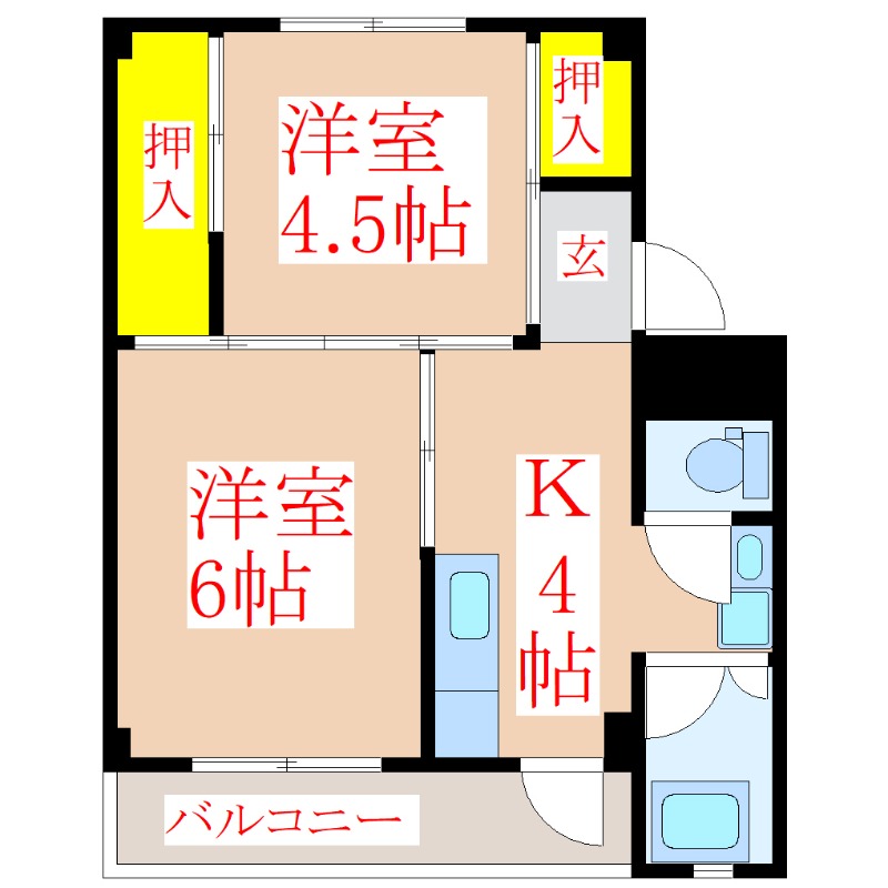 ＭＳハイツ　Ａ棟の間取り