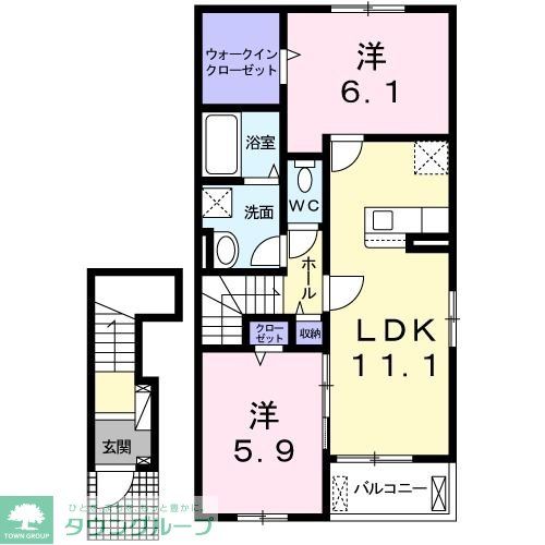 秩父市金室町のアパートの間取り