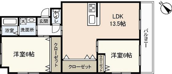 廿日市市住吉のマンションの間取り