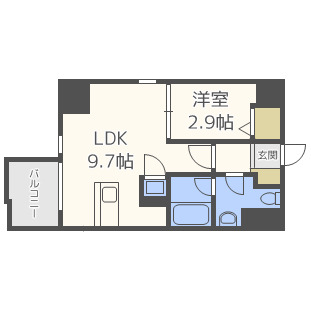 大阪市都島区中野町のマンションの間取り