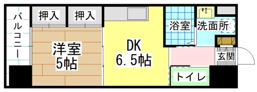 北九州市若松区中川町のマンションの間取り