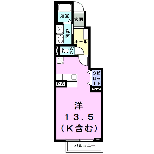 フルールＳの間取り