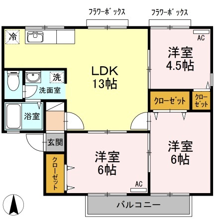 セジュールＭＧ　IIの間取り