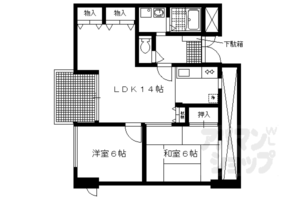 グランレブリー御所東IIの間取り写真