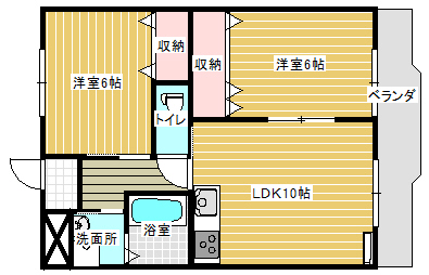 総社市井手のマンションの間取り