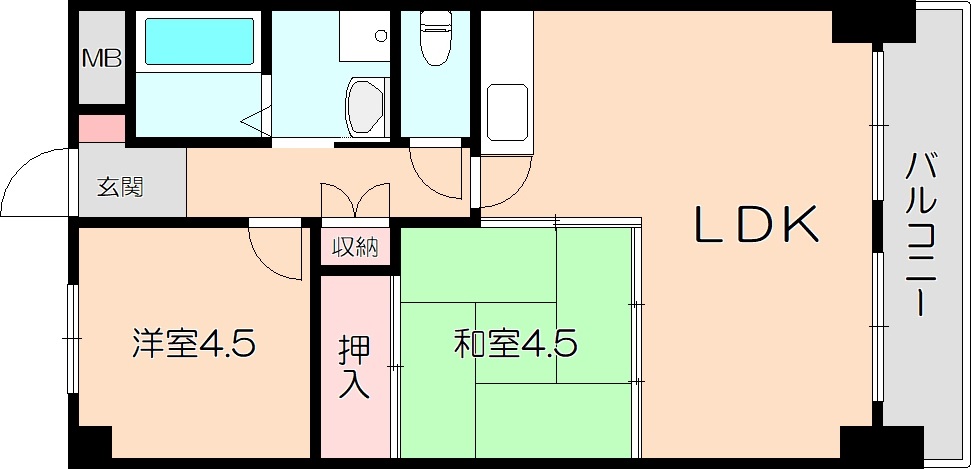 空港リブレ大阪屋の間取り