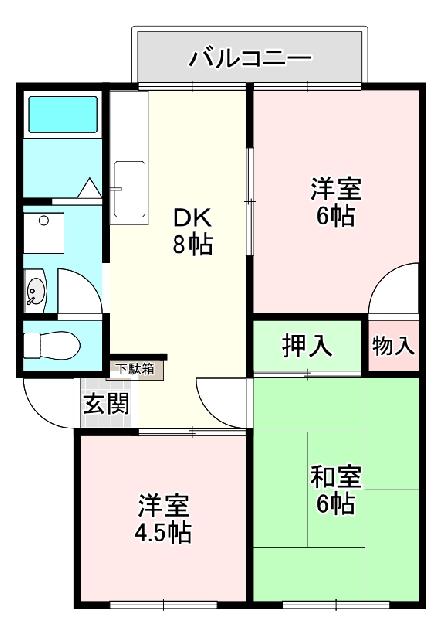 ルビェーヌ長沢Ａの間取り