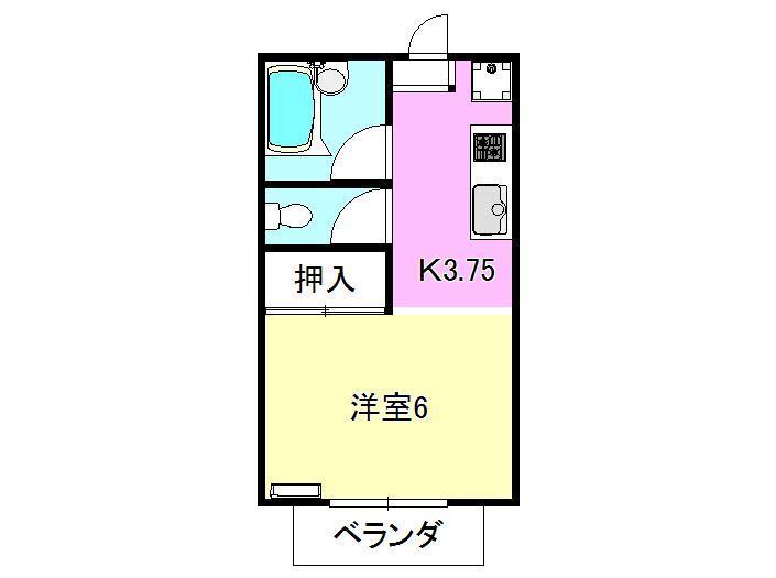 プレジールカタオカの間取り