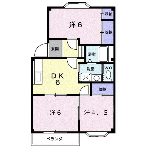 鯖江市糺町のアパートの間取り