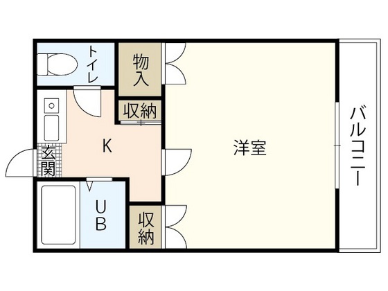 岡山市北区東中央町のマンションの間取り