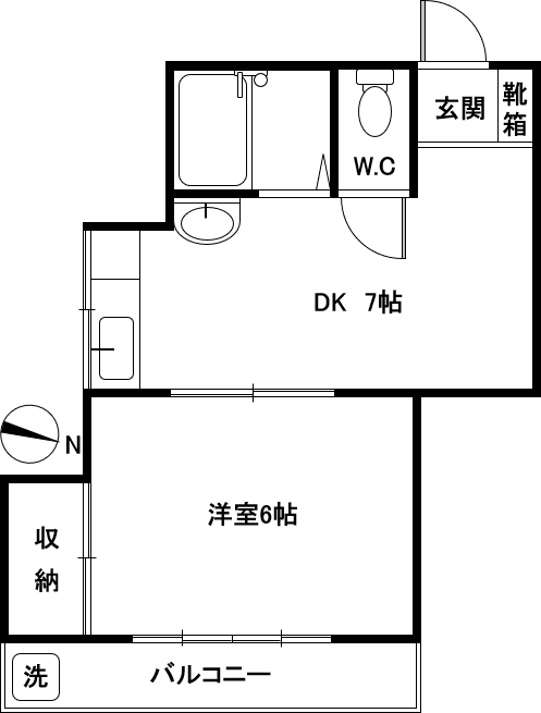 シャトーミナトＢ_間取り_0