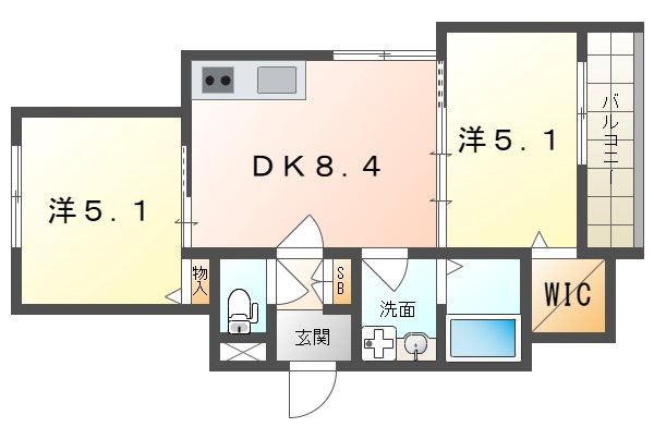 クリエオーレ錦町の間取り