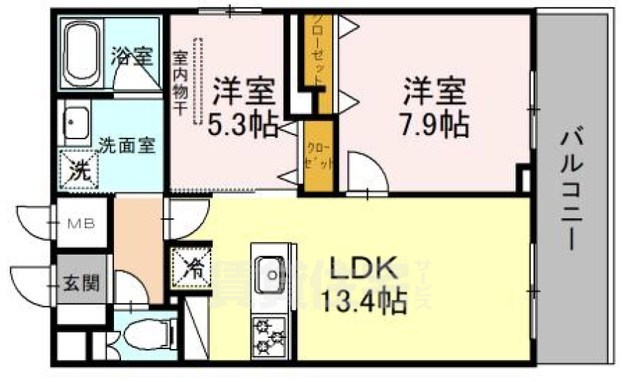 トリニティ三国ヶ丘の間取り