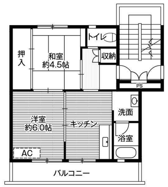 ビレッジハウス石鳥谷2号棟の間取り