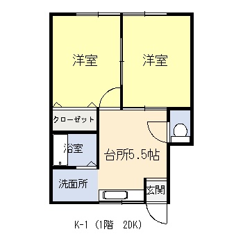 K-1の間取り