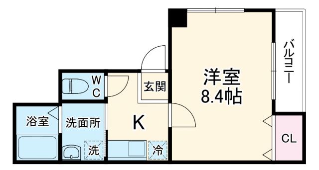 京都市下京区高辻大宮町のアパートの間取り