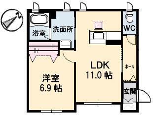 ぽてと　Ａ棟の間取り