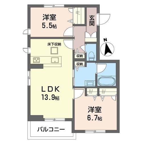 ソレイユ東菅野の間取り