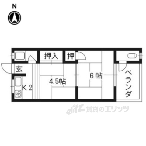 宇治市大久保町のマンションの間取り